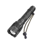 MECO 1235 XHP70 3 Modes Rotary Zoom Waterproof Brightness LED Flashlight 18650/26650