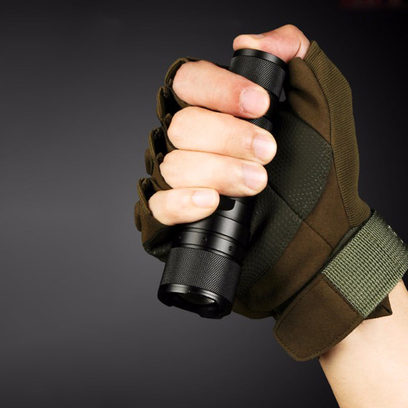 Sup Fire F3-L2 1100 Lumens Flashlight 18650 Battery Telescopic Zoom 5 Modes Work Lamp Camping Hunting