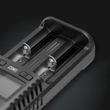 NITECORE UMS2 USB Battery Charger LCD Screen Smart Charger For 26650 18650 21700 16340 18350