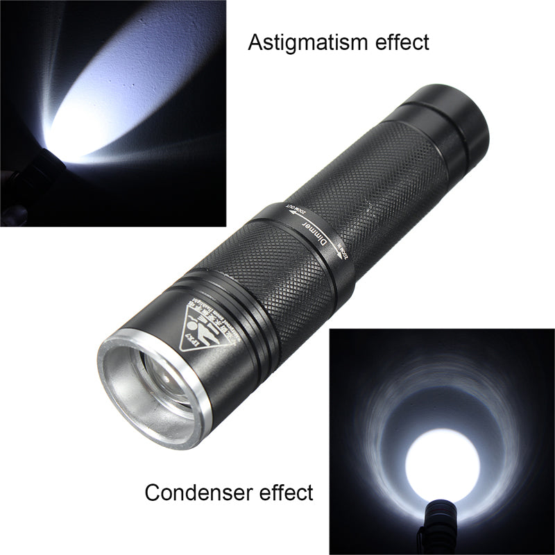 Elfeland D80  T6 3Modes Waterproof Diving LED Flashlight 10M 18650/AAA