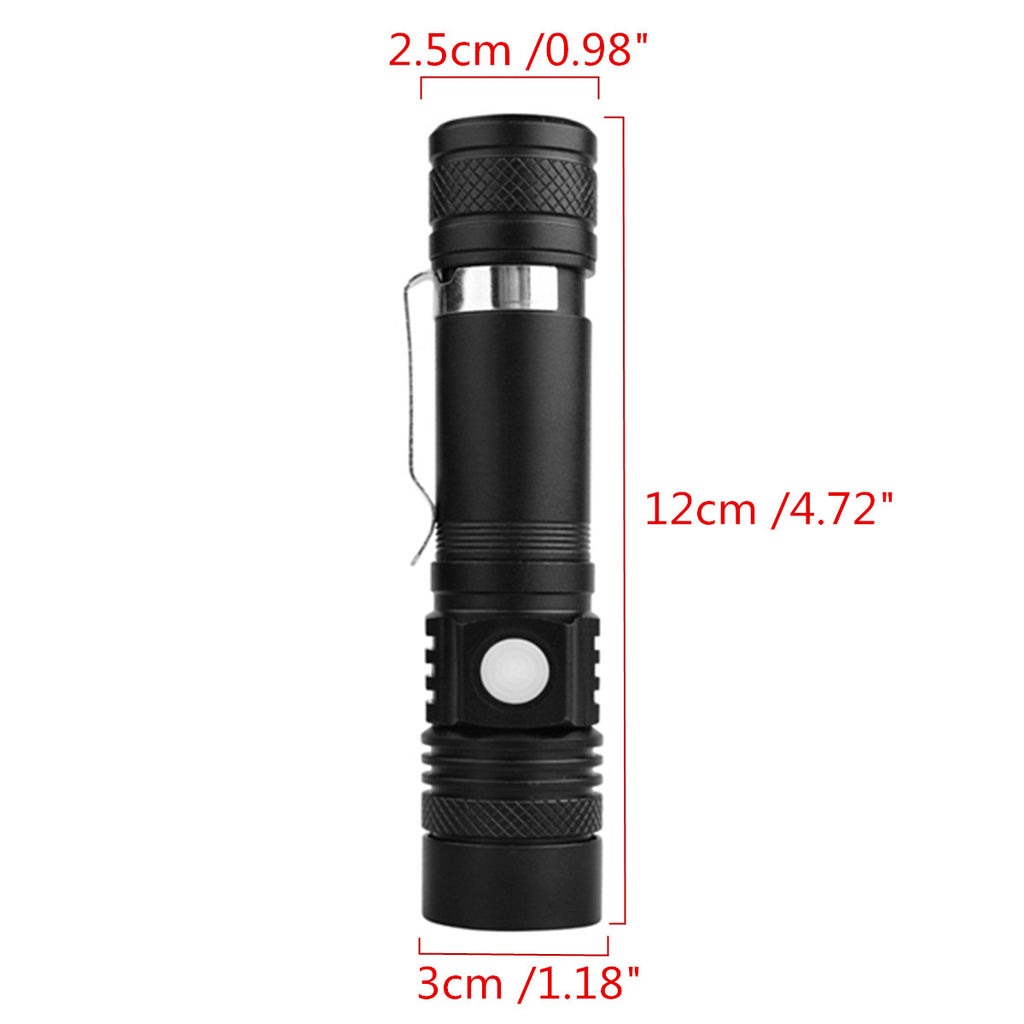 10pcs XANES WT518 T6 1000Lumens 3Modes Portable Zoomable LED Flashlight