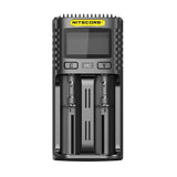 NITECORE UM2 LCD Screen Display 5V/2A Lithium Battery Charger 2-Slots Smart Rapid Charger For NITECORE 18650 Battery