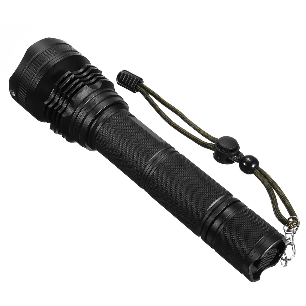 Tactical LED Flashlight Rechargeable 5 Modes Zoomable Waterproof Camping Hunting LED Torch Light