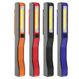 Portable LED+COB Rechargeable Pocket Work Light Magnetic Pen Clip Camping Car Inspection Flashlight