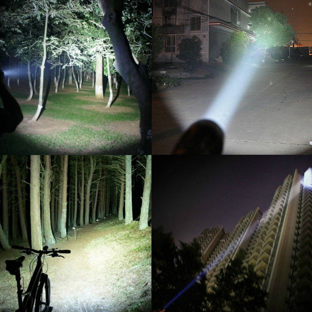 T6  800 Lumen 3 Modes Zoomable LED Flashlight 18650 Tactical Flashlight Waterproof Work Lamp Emergency Warning Lantern