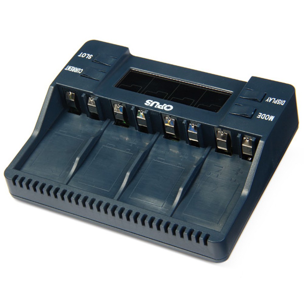 Opus BT-C900 Smart Battery Charger Digital 4 Slots LCD Display 9V 9V Li-Ion Charger Adapter EU/US Plug For 26650 18650 18500