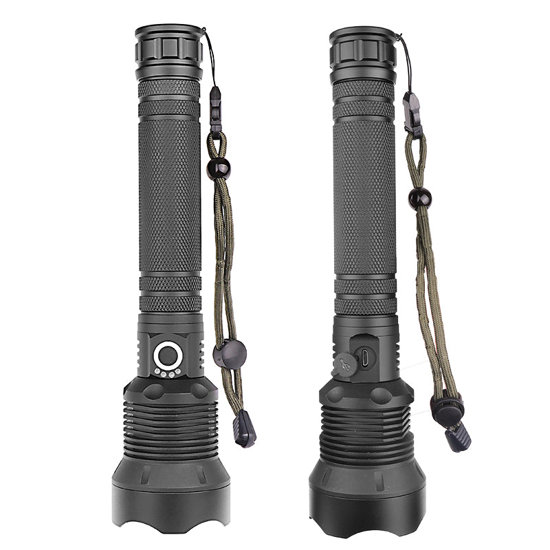 XANES® 1282 XHP70 LED 3 Modes USB Rechargeable Telescopic Zoom LED Flashlight 18650/26650