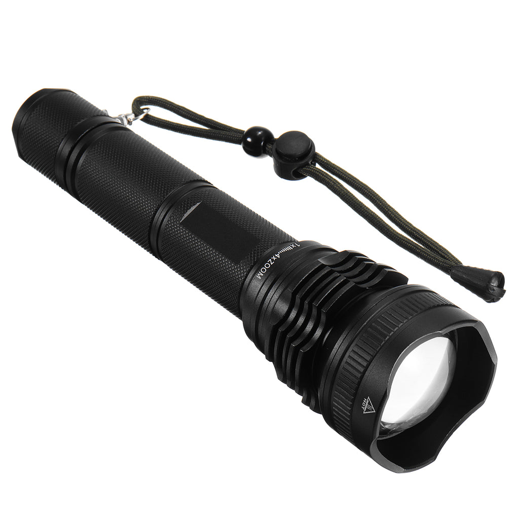 Tactical LED Flashlight Rechargeable 5 Modes Zoomable Waterproof Camping Hunting LED Torch Light
