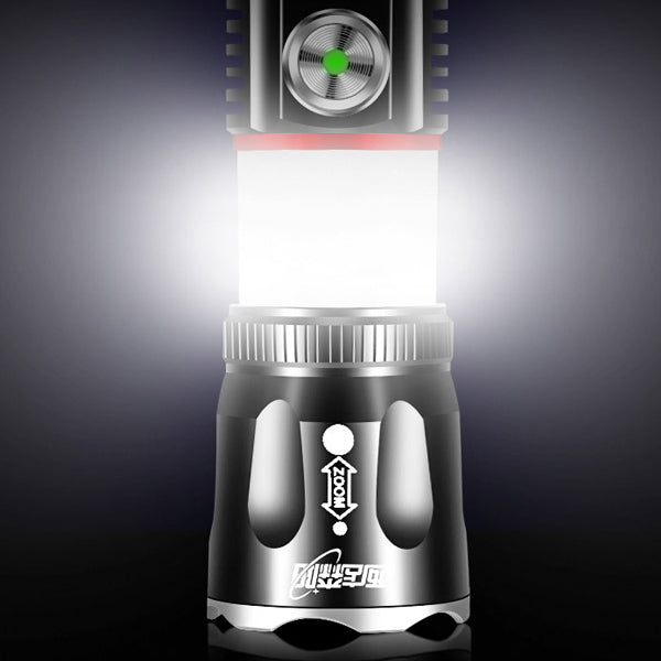 XANES® T6 200W Flashlight 4 Modes USB Rechargeable Zoomable Life Waterproof COB Work Lamp Camping Hunting