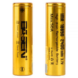 BASEN 2 Pcs 18650 Battery 2400mAh 50A Rechargeable Li-ion Battery For Camping Hunting Cycling