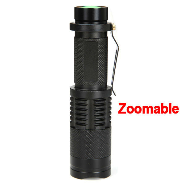 MECO  T6 1600LM 5 Modes Zoomable Mini Flashlight 18650