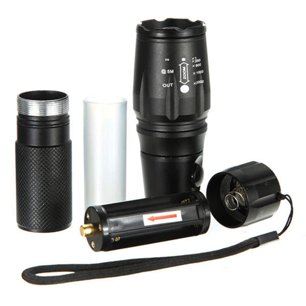 Elfeland  T6 2000lumens 5Modes Zoomable LED Flashlightt With 18650