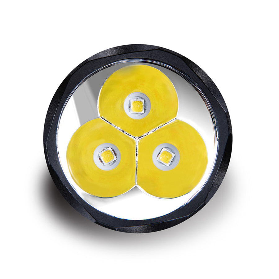 Sofirn C8F 21700 Version 3x XPL 3500LM 4 Mode Groups Torch Triple Reflector LED Flashlight Torch