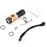 Astrolux S43S Copper Version 4LED 2100LM Portable EDC 18350 18650 LED Flashlight Tactical Hammer Torch