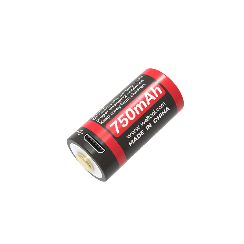 Weltool 1 Pcs UB-123A Battery 750mAh USB Charging Li-ion Battery For Camping Hunting Cycling