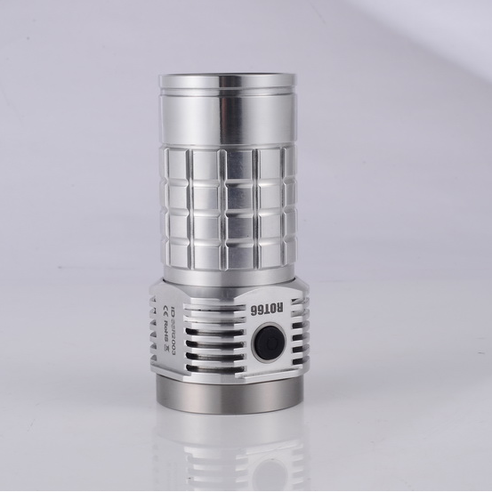 Fireflies ROT66 Generation II Polished Raw Aluminium SST20/ Nichia/ XPL HI/ Osram 7000~10000Lumens + 45 degree TIR lens EDC LED Flashlight