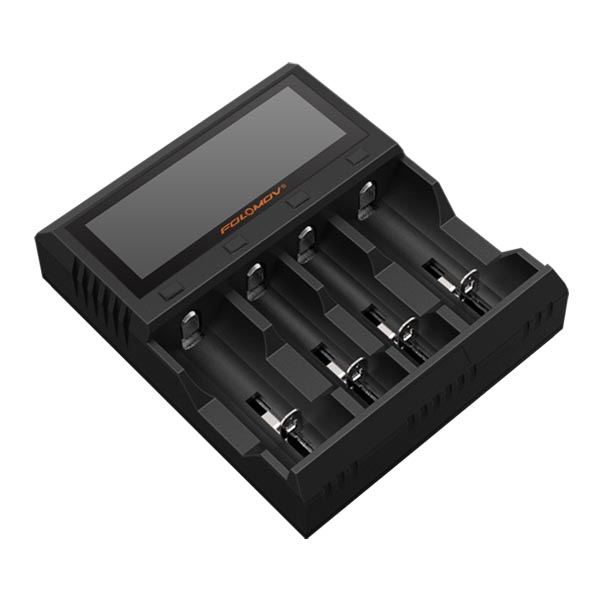 Folomov A4 LCD Display High Current Quick Charge Intelligent Battery Charger 4Slots