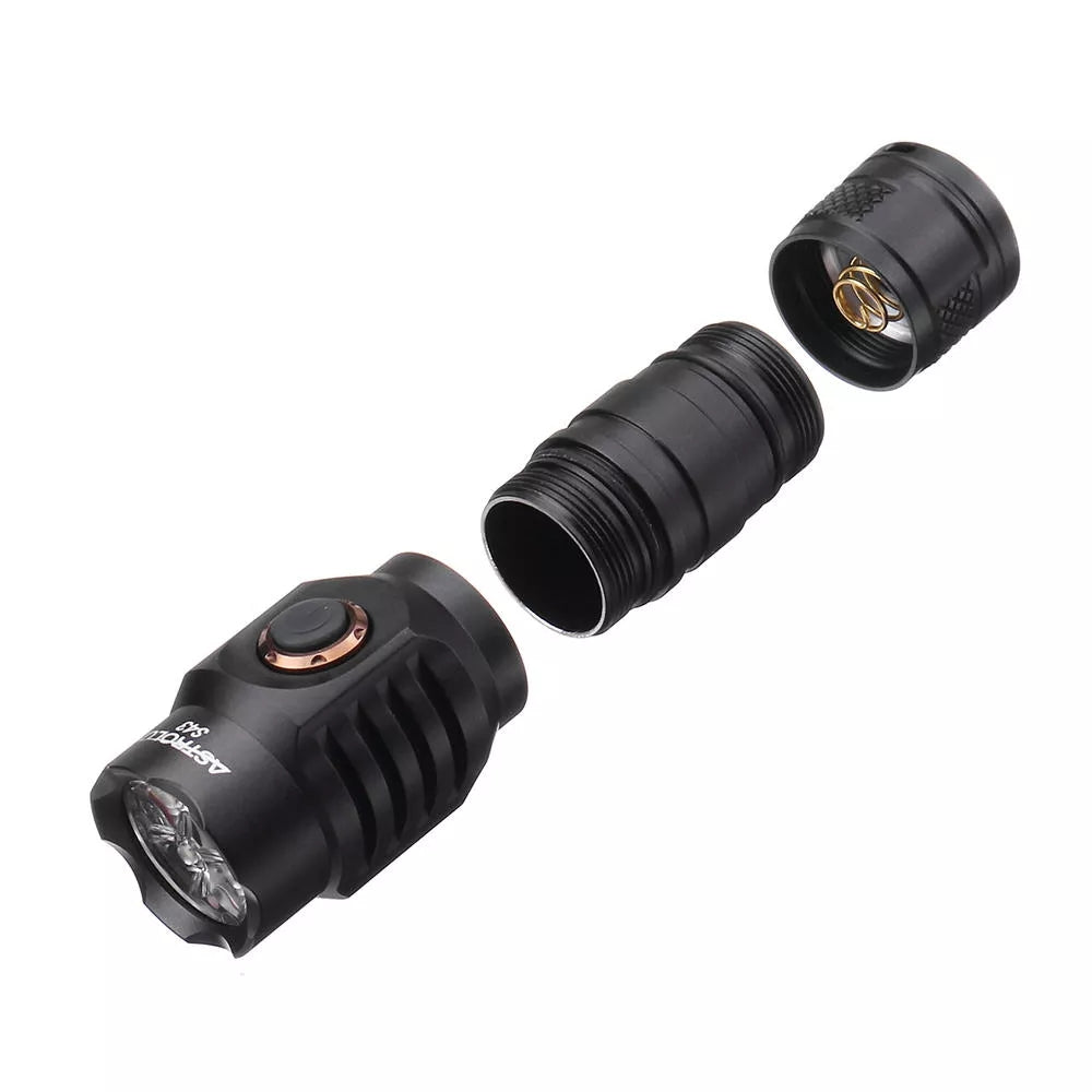 Astrolux S43 4LED Stepless Dimming 18350 18650 Flashlight+Samsung 30Q 20A 18650 Power Battery Flat Top