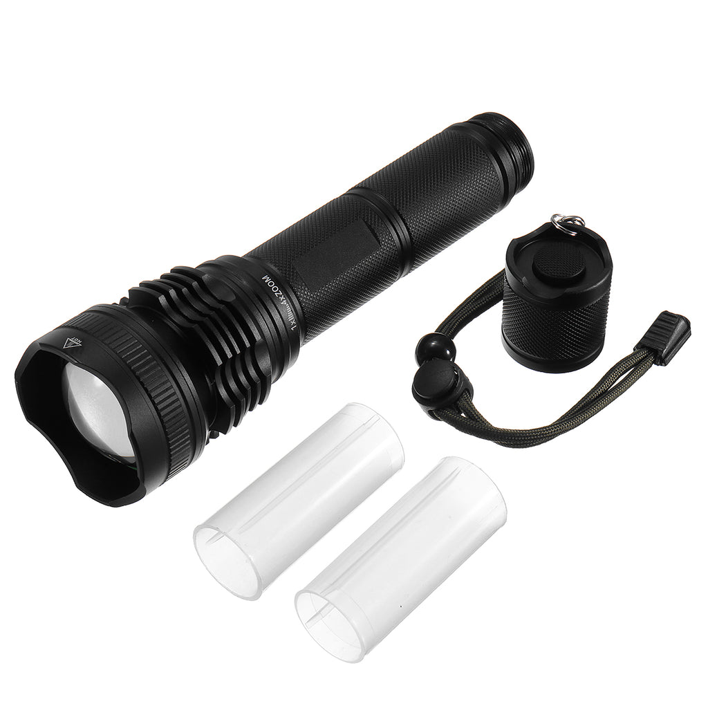 Tactical LED Flashlight Rechargeable 5 Modes Zoomable Waterproof Camping Hunting LED Torch Light