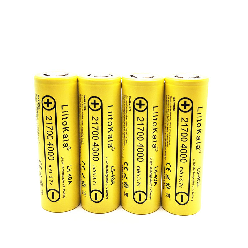 1PCS LiitoKala Lii-40A 21700 Battery 4000mah 3.7V Unprotected Flat Top Li-Ni Rechargeable Battery