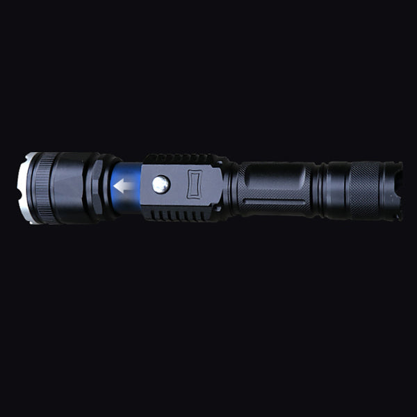 XANES® T6 Zoomable LED Flashlight US Plug DC Rechargeable 5 Modes + 18650 Battery