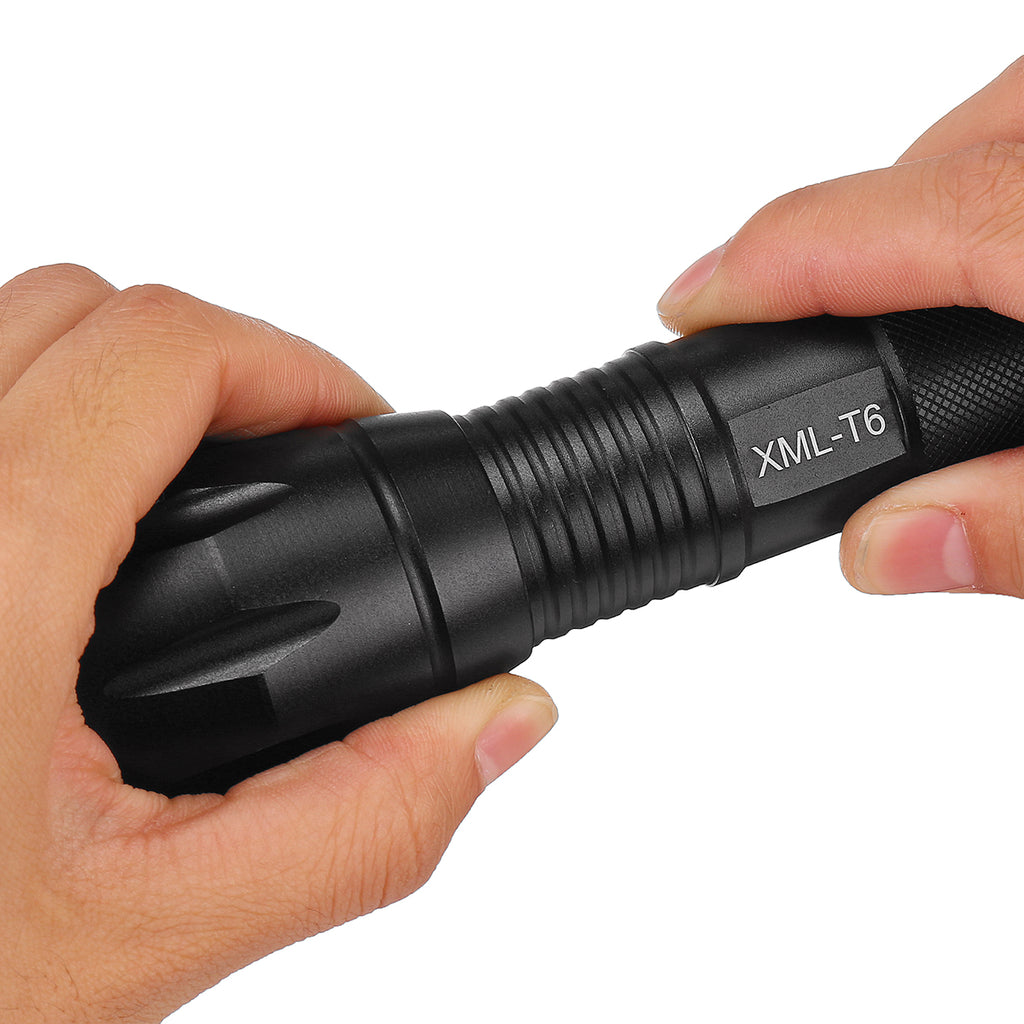 10W T6 5 Modes 18650 LED Tactical Flashlight Waterproof Mini Torch Hunting Work Light