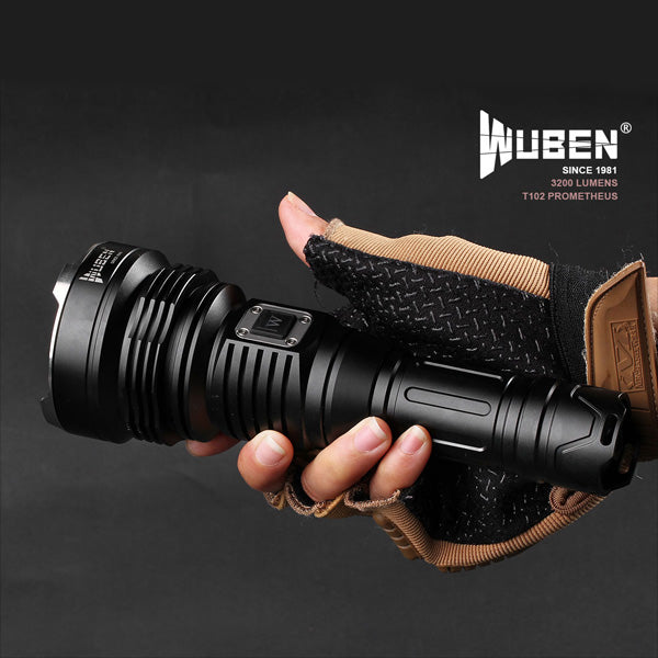 Wuben T102 XHP70 N4 3200LM 6Modes Rechargeable Tactical LED Flashlight 400M