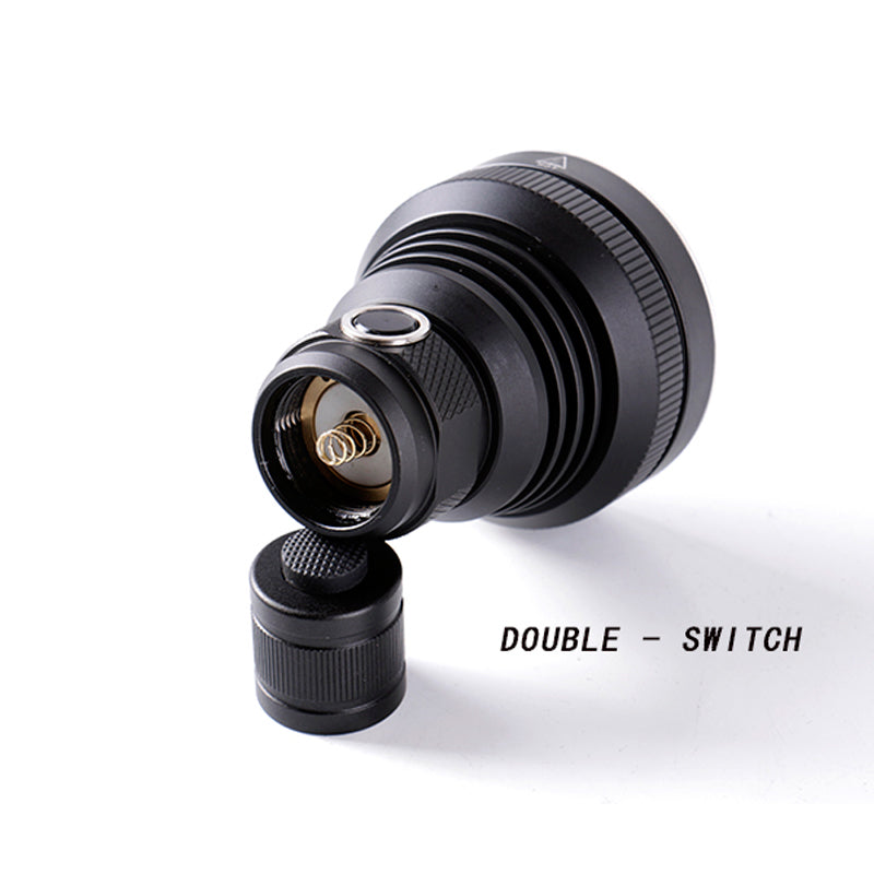 AMUTORCH TC500 XHP50/XHP70 3800Lumens 30W Dual Switch Brightness Powerful LED Flashlight 18650