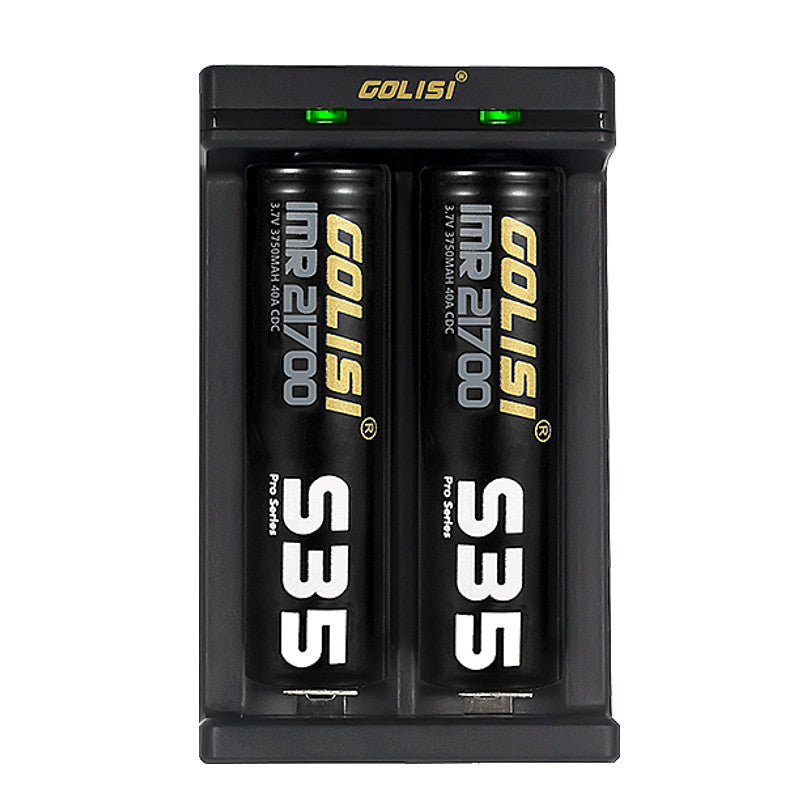 Golisi Needle 2 LED Indi USB Port Smart Lite Battery Charger For Li-ion Battery 2Slots