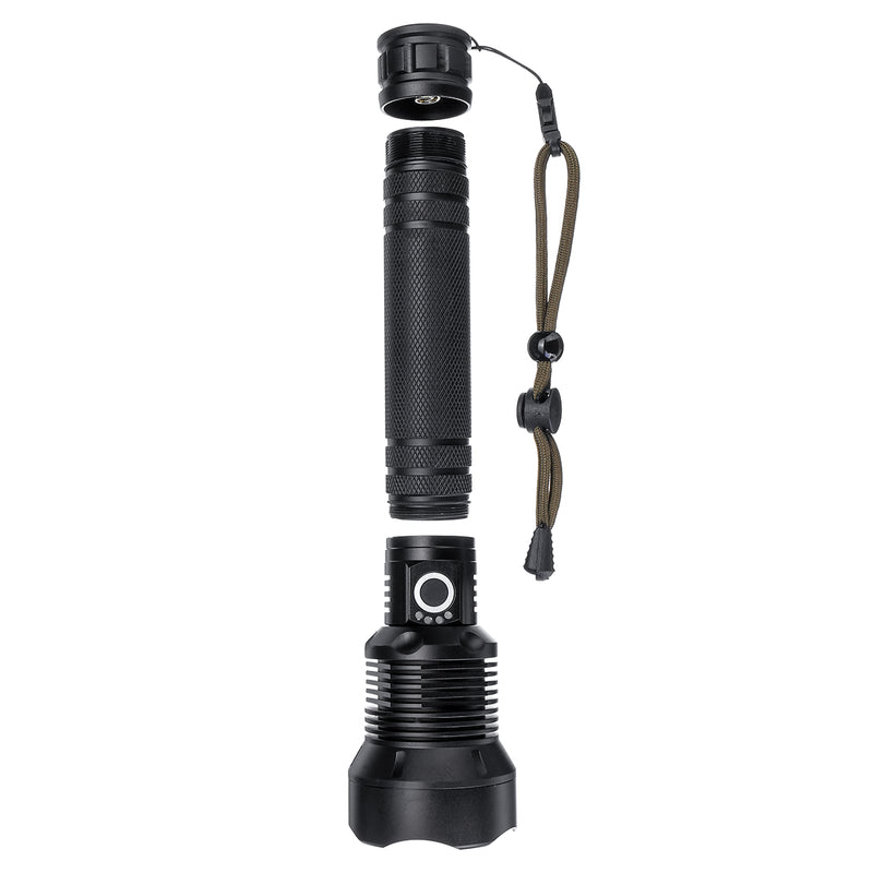 XANES P50 70W Flashlight 5 Modes EU/UK/US Plug Charging 5 Modes Torch Light Hunting Camping Work Lamp