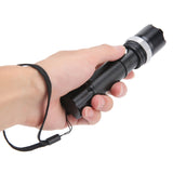 XANES 808 350Lumens Brightness Long-rang Research Zoomable LED Flashlight Suit with 18650+Charger+Car Charger