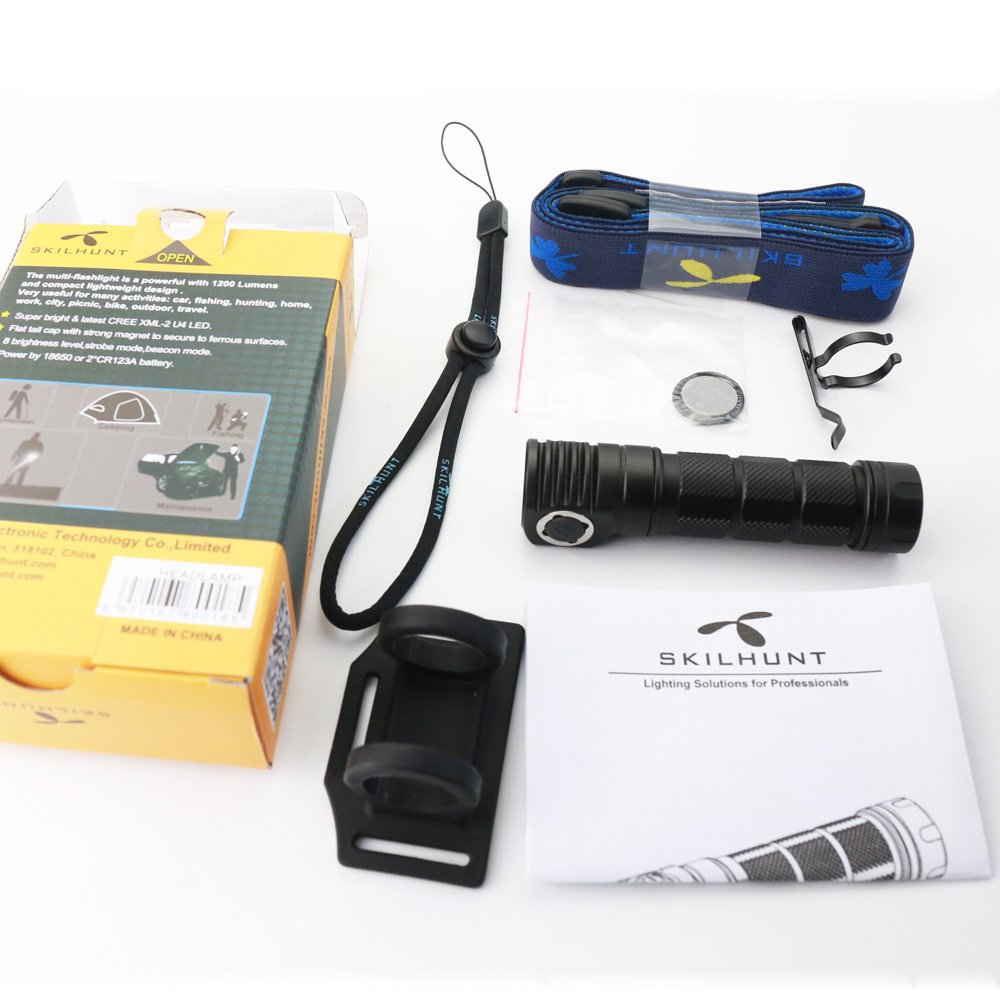 SKILHUNT H03 SE L2 1200LM TIR Lens 2 in1 Magnetic Headlamp L-shape LED Flashlight