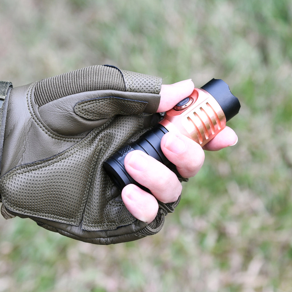 Astrolux S43S Copper Version 4LED 2100LM Portable EDC 18350 18650 LED Flashlight Tactical Hammer Torch