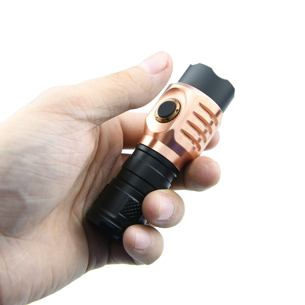 Astrolux S43S Copper Version 4LED 2100LM Portable EDC 18350 18650 LED Flashlight Tactical Hammer Torch