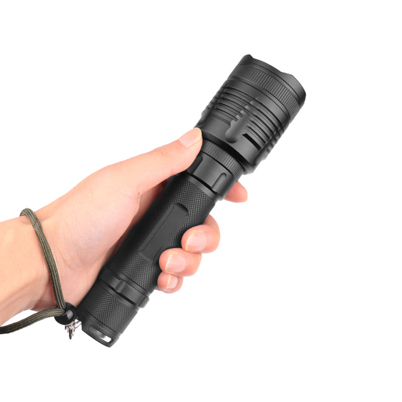 MECO 1235 XHP70 3 Modes Rotary Zoom Waterproof Brightness LED Flashlight 18650/26650