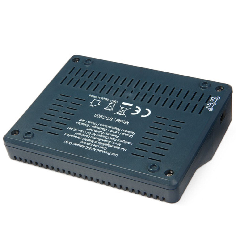 Opus BT-C900 Smart Battery Charger Digital 4 Slots LCD Display 9V 9V Li-Ion Charger Adapter EU/US Plug For 26650 18650 18500
