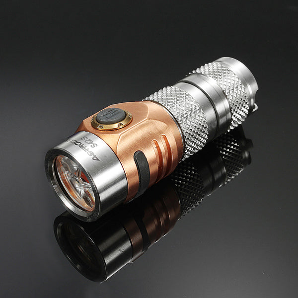 Astrolux S42S Stainless Steel 4xNichia 219C/XP-G3 2023LM Rechargeable Mini LED Flashlight