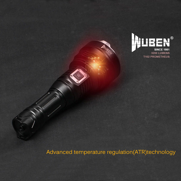 Wuben T102 XHP70 N4 3200LM 6Modes Rechargeable Tactical LED Flashlight 400M