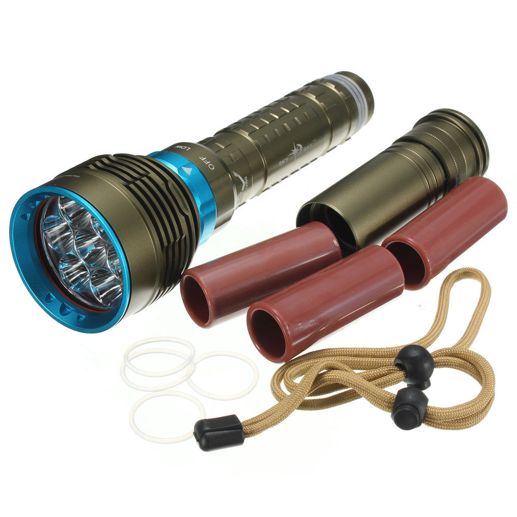 Underwater 180m T6 7x L2 40000LM 3Modes Diving Flashlight Dive Torch Lamp