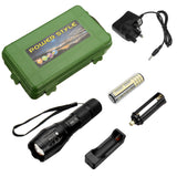 XANES A100  T6 800Lumens 5Modes Zoomable  Brightness Tactical LED Flashlight Suit