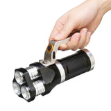 Handheld Spotlight 3000LM 18650 AC Rechargeable LED Flashlight