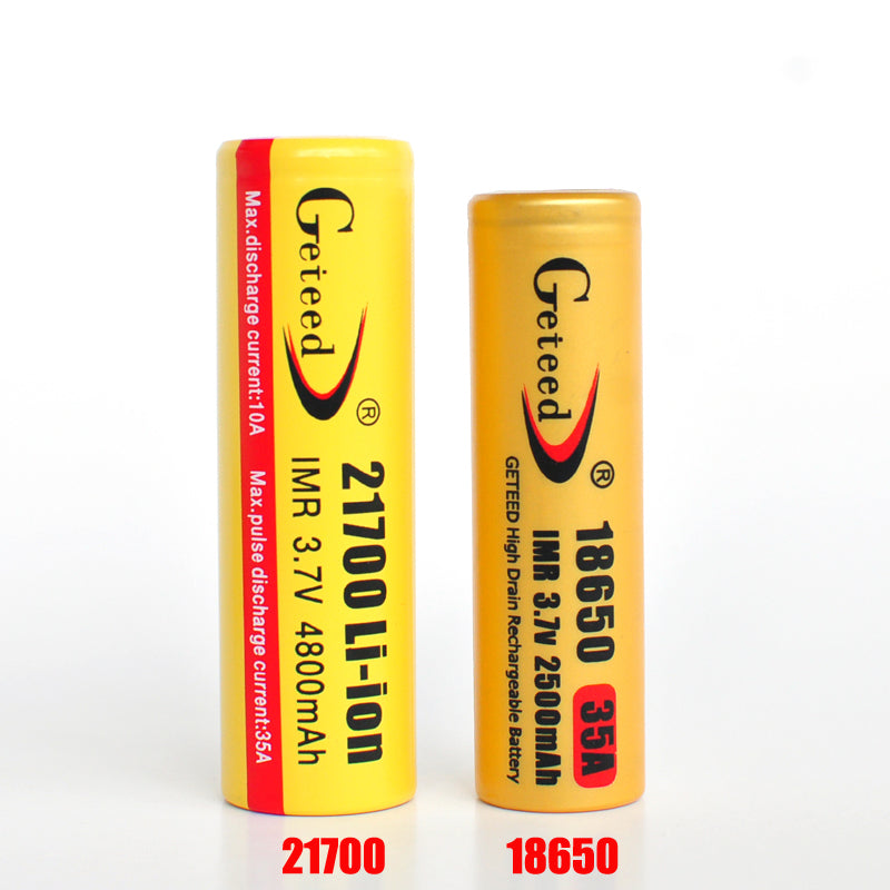 1PCS GETEED 3.7v 4800mAh 35A High Power 21700 20700 Rechargeable Li-ion Battery
