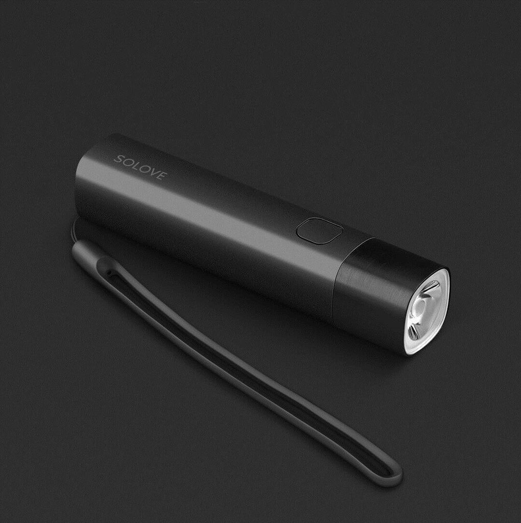 SOLOVE X3 USB Rechargeable Brightness EDC Flashlight 3000mAh Power Bank Mini LED Torch Bike Light From Xiaomi Youpin