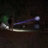 SMILING SHARK T6 Tactical Flashlight 5 Modes IPX6 Waterproof Work Lamp Camping Hunting Portable Zoomable Torch Light 18650
