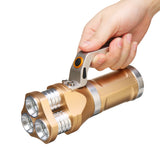 Handheld Spotlight 3000LM 18650 AC Rechargeable LED Flashlight