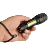 XANES 104 T6 1000LM 6Modes 2Light Color Zoomable Brightness Magnetic Tail Tactical LED Flashlight