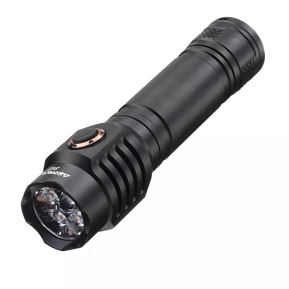 Astrolux S43 4LED Stepless Dimming 18350 18650 Flashlight+Samsung 30Q 20A 18650 Power Battery Flat Top