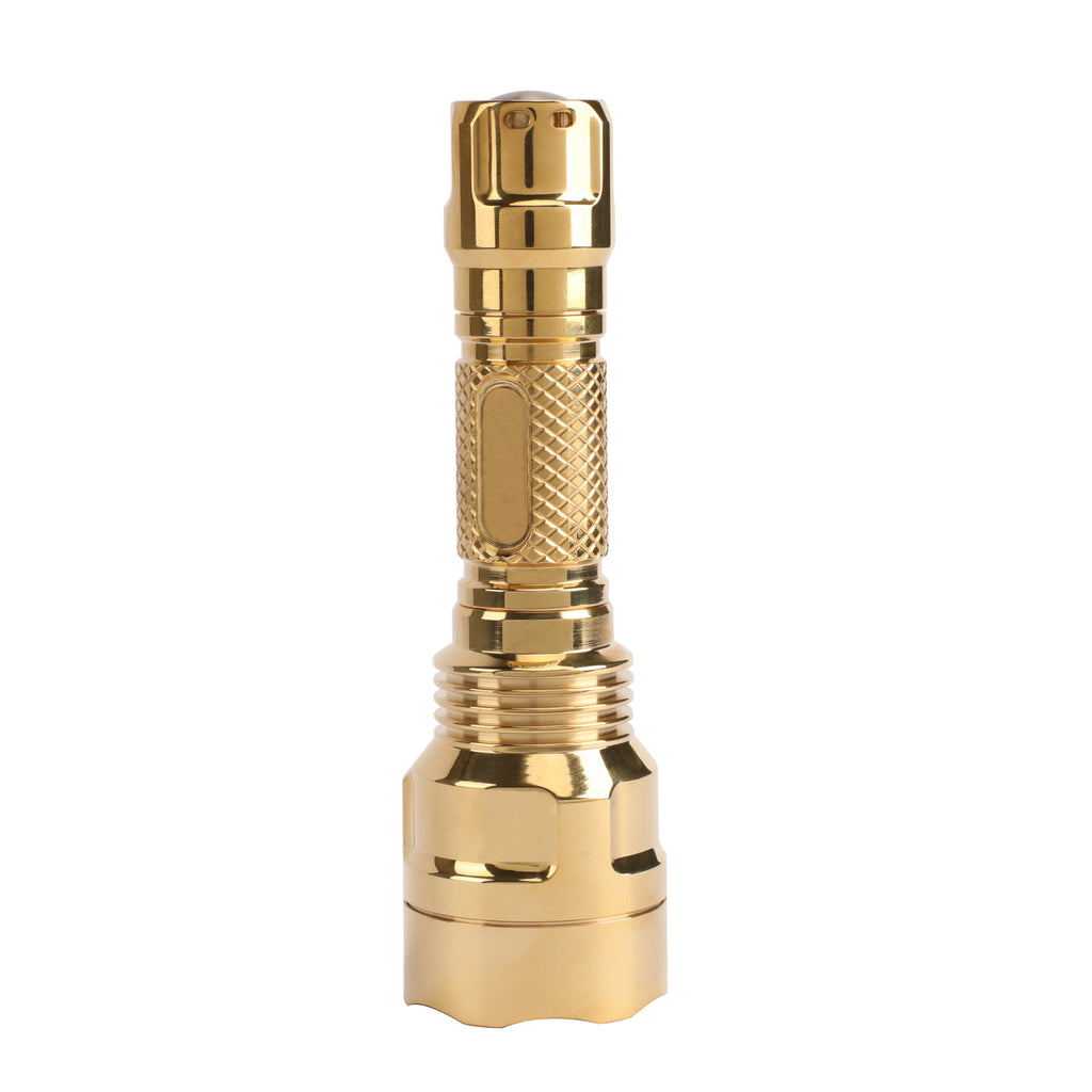 Brass Astrolux C8 SST40/XP-L HI 1300lm 7/4modes A6 Driver EDC Tactical Flashlight