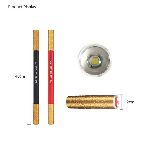 T6 2000LM 3Modes Golden Cudgel Zoomable LED Flashlight 18650