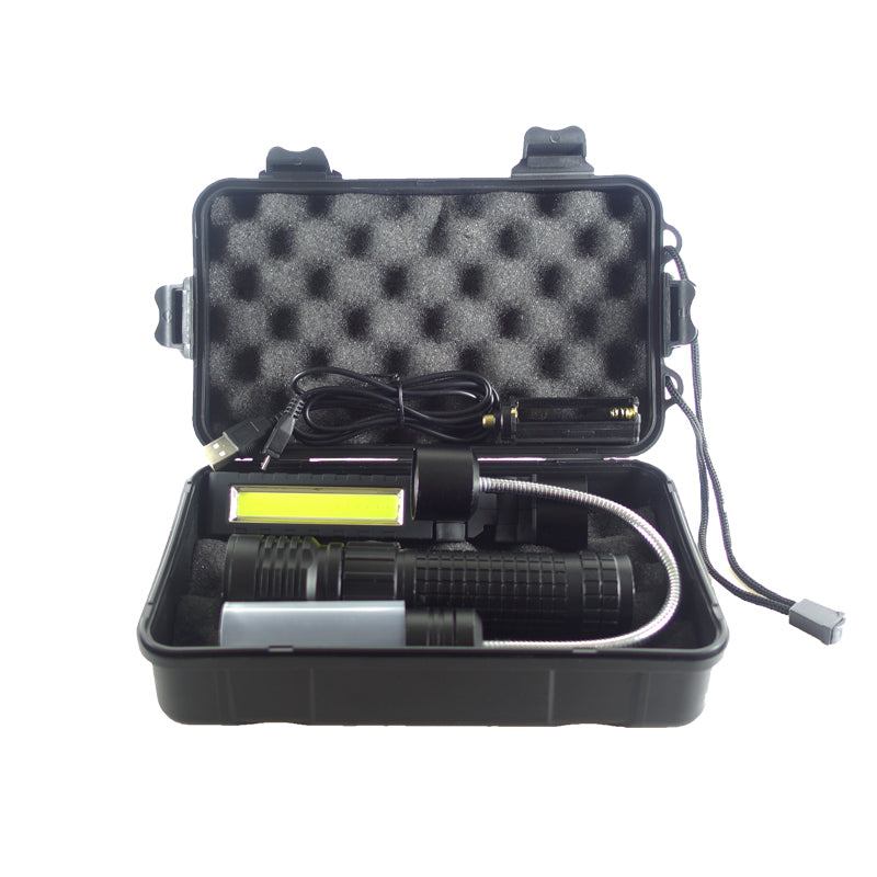 XANES 3 In 1 800LM COB LED 3 Modes Camping Light Outdoor Hiking Portable Flashlight USB Rechargeable Magnetic Torch Multi-function Work Latern